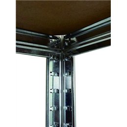 Scaffalatura VIGOR 5 ripiani MDF 90×40×180 cm – Zincata, 175 kg per piano