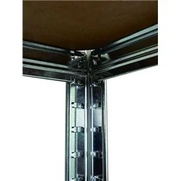 Scaffalatura VIGOR 5 ripiani MDF 90×40×180 cm – Zincata, 175 kg per piano