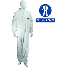 Tuta di protezione VIGOR CAT. III Tipo 5B/6B – PP/PE microporoso 65 g/m²