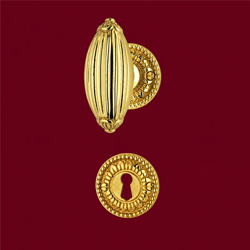 Colombo Design Louis XVI KLU15R – Pomolo Girevole per Porta su Rosetta in Ottone Antologhia