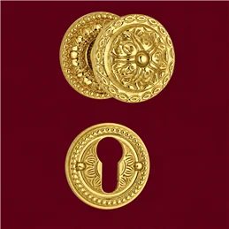 Colombo Design Roma KSE15R – Brass Revolving Door Knob on Rose, Antologhia