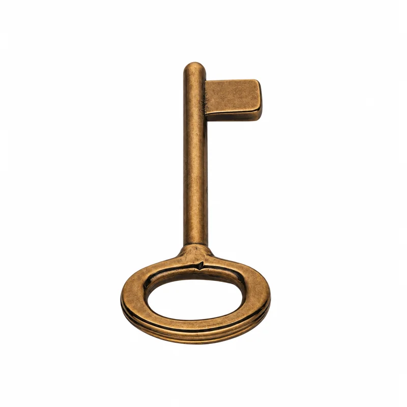 Colombo Design Louis XVI KLU14 – Uncut Brass Interior Door Key, Antologhia