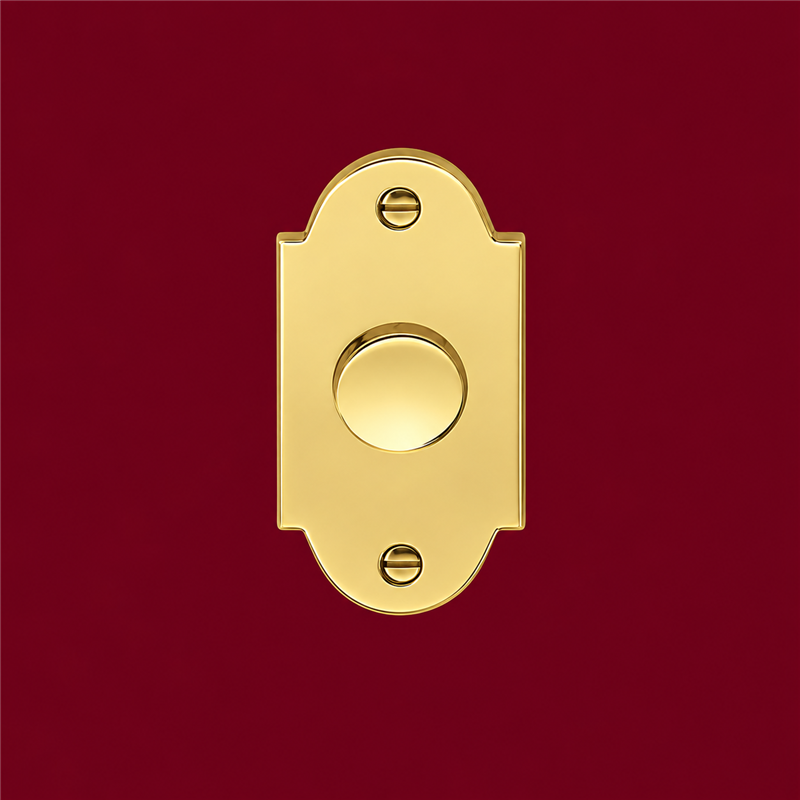 Colombo Design Ottocento KOT418 – Campanello in Ottone con Pulsante Elettrico Antologhia