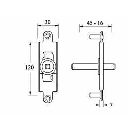 Movimento MP-7 per cremonese finestra Colombo Design KMP-7