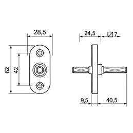 Colombo Design K-DK DK mechanism for window handles