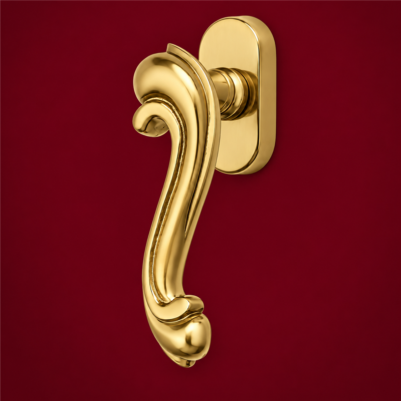 Colombo Design Barocco KBA12DK/SM – Brass Tilt-and-Turn Window Handle, Antologhia