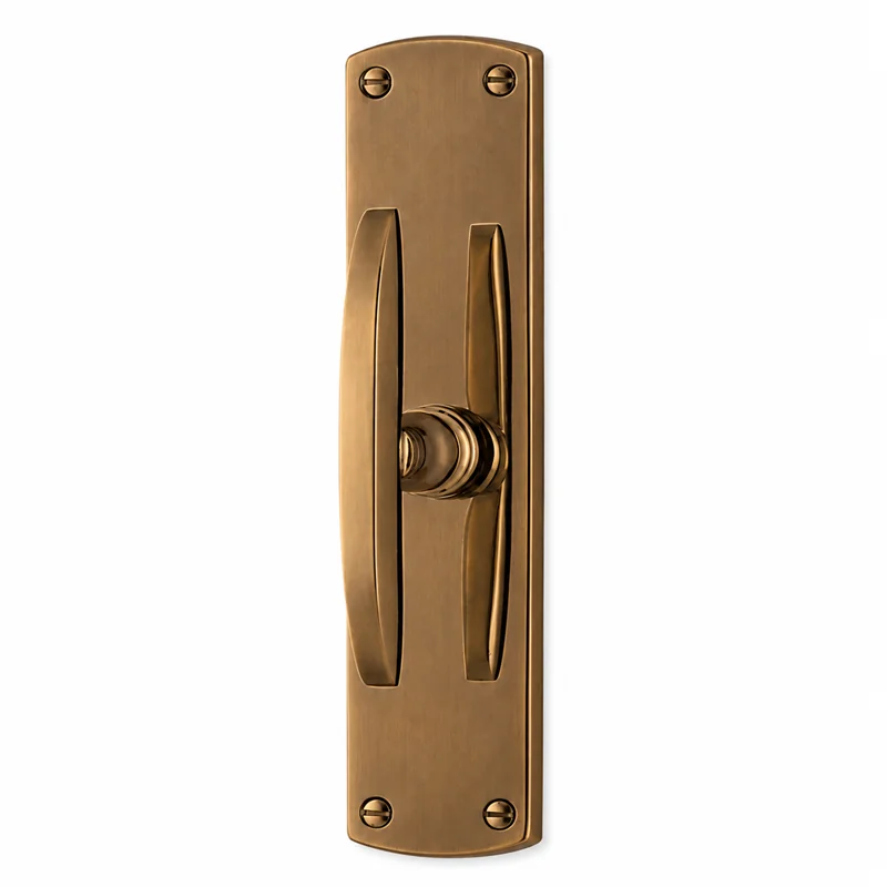 Colombo Design Firenze KOT22B – Brass Window Cremone Handle with Low-Profile Plate