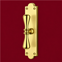 Colombo Design Lidia KOT32 – Traditional Brass Window Cremone Handle on Backplate | Antologhia