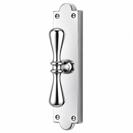 Colombo Design Lidia KOT32 – Traditional Brass Window Cremone Handle on Backplate | Antologhia