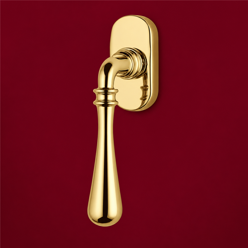 Colombo Design Lidia KOT32 DK/SM – Brass Tilt-and-Turn Window Handle on Backplate | Antologhia