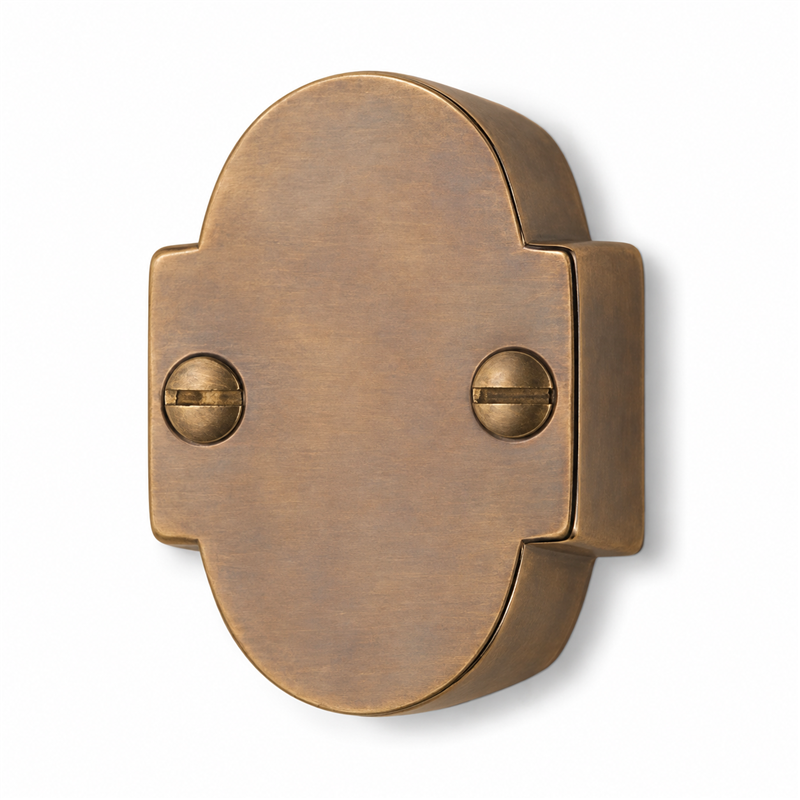 Colombo Design Ottocento KOT22PS – Oval Brass Rod Guide for External Window Cremone Rods | Antologhia