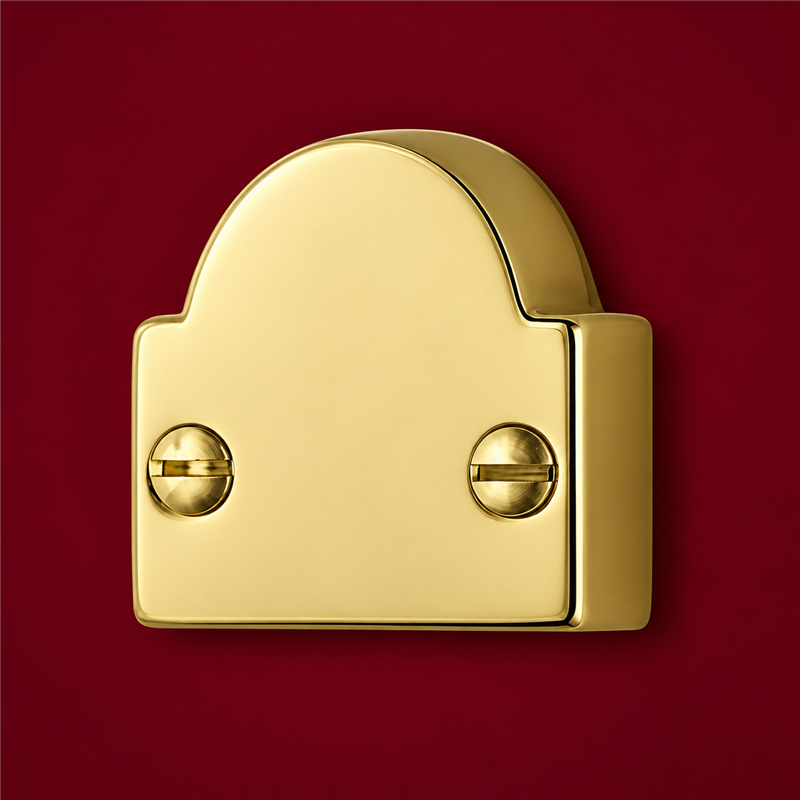 Colombo Design Ottocento KOT22TO – Oval Brass End Fitting for External Window Cremone Rods | Antologhia