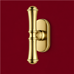 Colombo Design Venezia KVE12 CRDK – Brass Tilt-and-Turn Window Handle on Compact Oval Rose | Antologhia