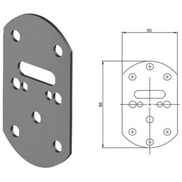 DISEC A3195 – Piastra di fissaggio per protezione magnetica 3GDM15P