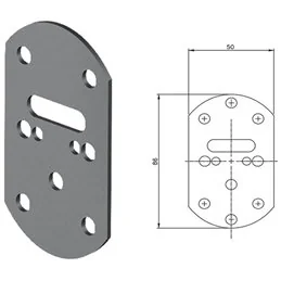 DISEC A3195 – Piastra di fissaggio per protezione magnetica 3GDM15P