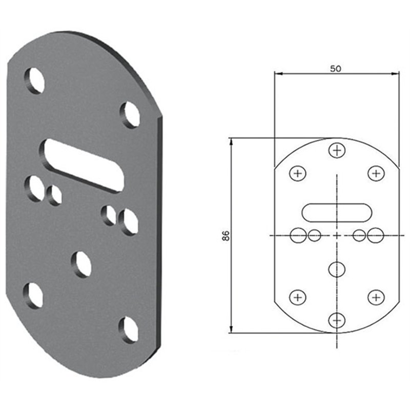 DISEC A3195 – Piastra di fissaggio per protezione magnetica 3GDM15P