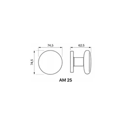 Colombo Design Halo AM25 – Fixed Brass Door Knob Ø72 mm | Alberto Meda