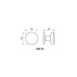 Colombo Design Halo AM15 R / RY – Pair of Revolving Brass Door Knobs | Alberto Meda