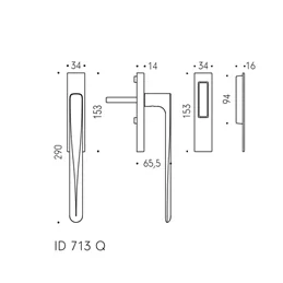 Colombo Design Robot6 ID713 Q – Lift-and-Slide Handle with Recessed Pull