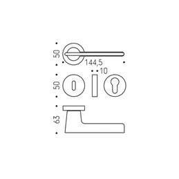 Colombo Design Alatò JP11 R/RY – Round Rose Door Lever | Jean-Philippe Nuel