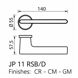 Colombo Design Alatò JP11 RSB/0 – Coppia Maniglie per Porta Zero Evolution | Jean-Philippe Nuel
