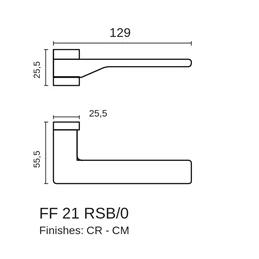 Colombo Design Dea FF21 RSB/0 – Zero Evolution Door Lever Pair | Pio & Tito Toso