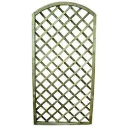 Pannello grigliato in legno ad arco 180x 90 cm. foro 9x9