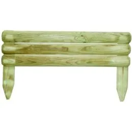 Wooden fence for flower beds cm.50x13H