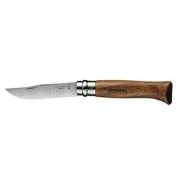 Coltello Opinel Virobloc NOYER lama in acciaio Inox manico Noce