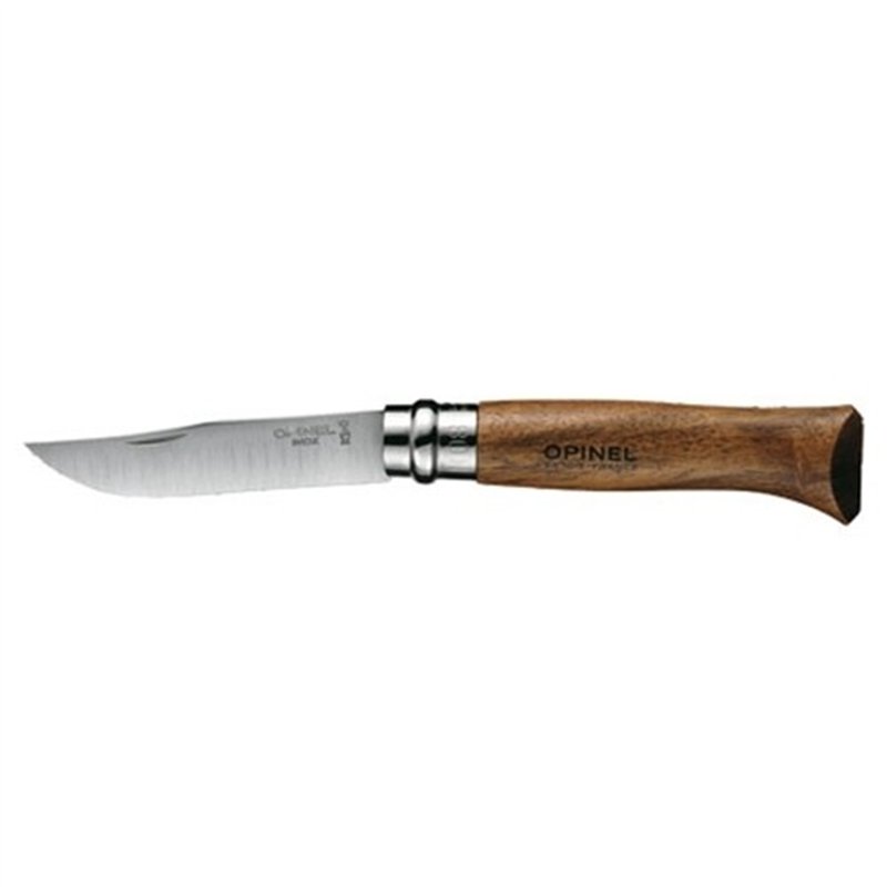 Coltello Opinel Virobloc NOYER lama in acciaio Inox manico Noce