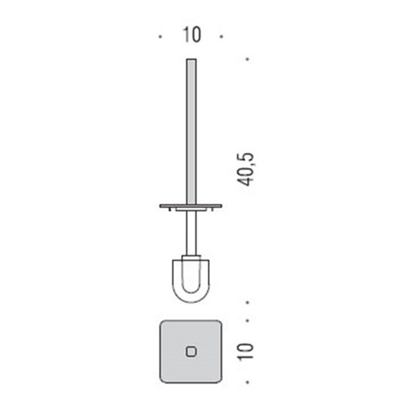 [SPARE PART] WC stick with brush B7058 Colombo Design