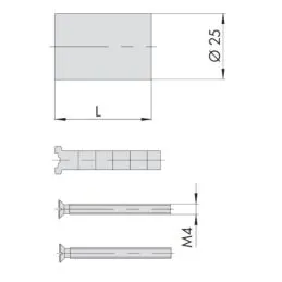 Kit prolunga 07165 per cilindri tondi Cisa