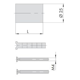 Extension kit 07165 for Cisa round cylinders
