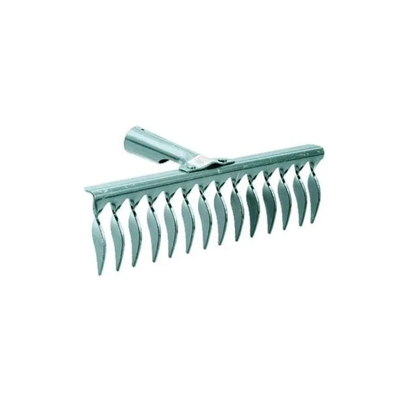 KADAX Rastrello da Giardino con Manico Lungo in Legno e Denti in Plastica per la Raccolta del Fieno, la Rimozione delle Foglie e la Pulizia del Prato