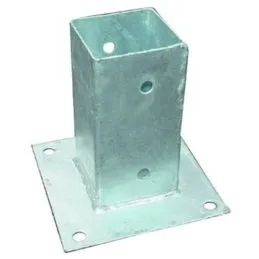 Puntale base in acciaio per pali legno 7x7