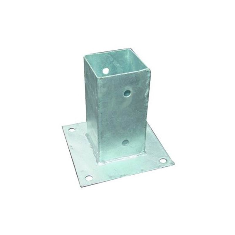 Toe steel base for 7x7 wood posts