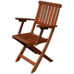 Wooden garden chair with armrests Vigor Maia