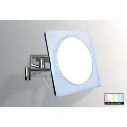 Wall agnifying mirror (3x) with lamp Colombo Design B9756