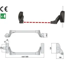Maniglione antipanico Cisa 59016.10.0 Fast Push