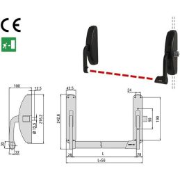 Maniglione antipanico CORNI EuroSmart per serrature infilare 