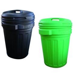 Waste bin with screw-on lid - lt. 70