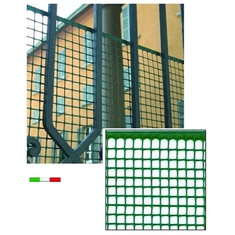 Rete Plastica Quadra verde H.Cm. 100 rotolo 5 mt.