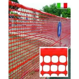 Rete arancione da cantiere cm. 120 -rotolo 50 mt.