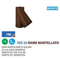ISO25 HAMMERED COPPER Insulated flue pipe