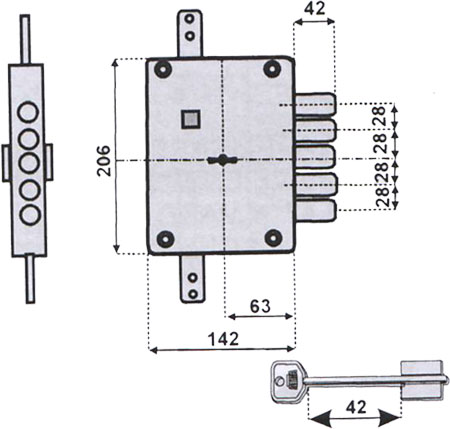 Serratura Dierre 7141 / 7142 Atra per porte blindate Heavy - Matteoda